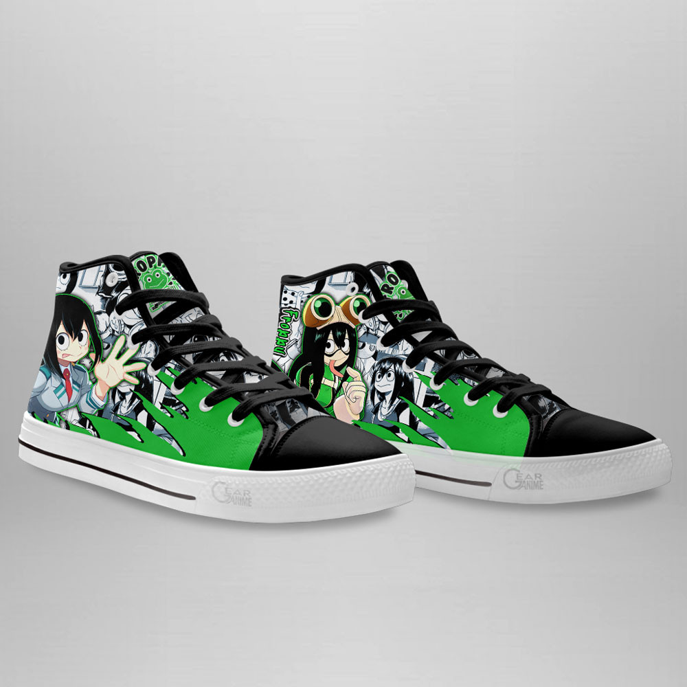 Tsuyu Asui High Top Shoes Custom My Hero Academia Anime Sneakers