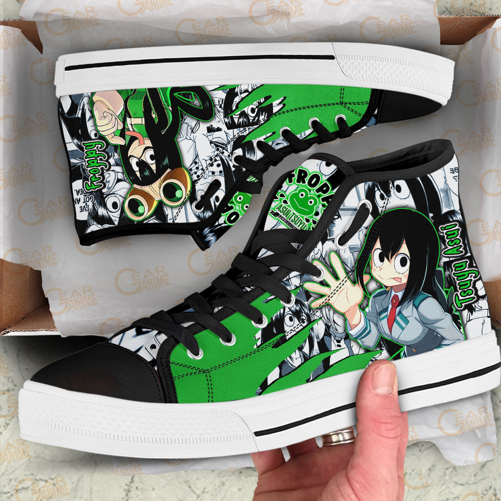 Tsuyu Asui High Top Shoes Custom My Hero Academia Anime Sneakers