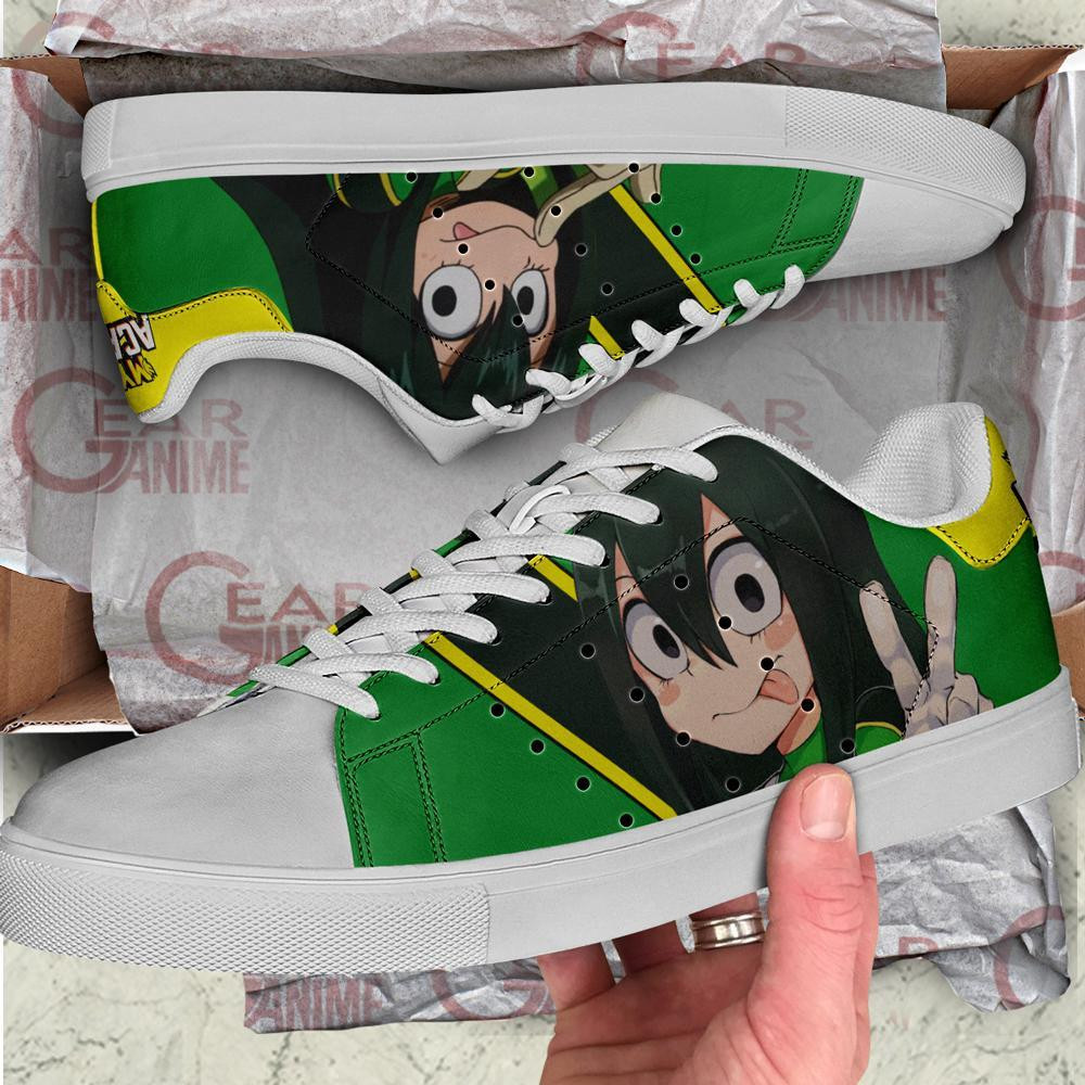 Tsuyu Asui Skate Shoes My Hero Academia Custom Anime Shoes