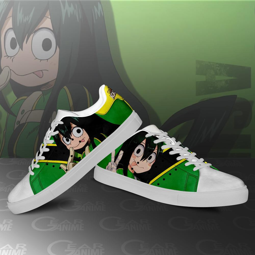 Tsuyu Asui Skate Shoes My Hero Academia Custom Anime Shoes