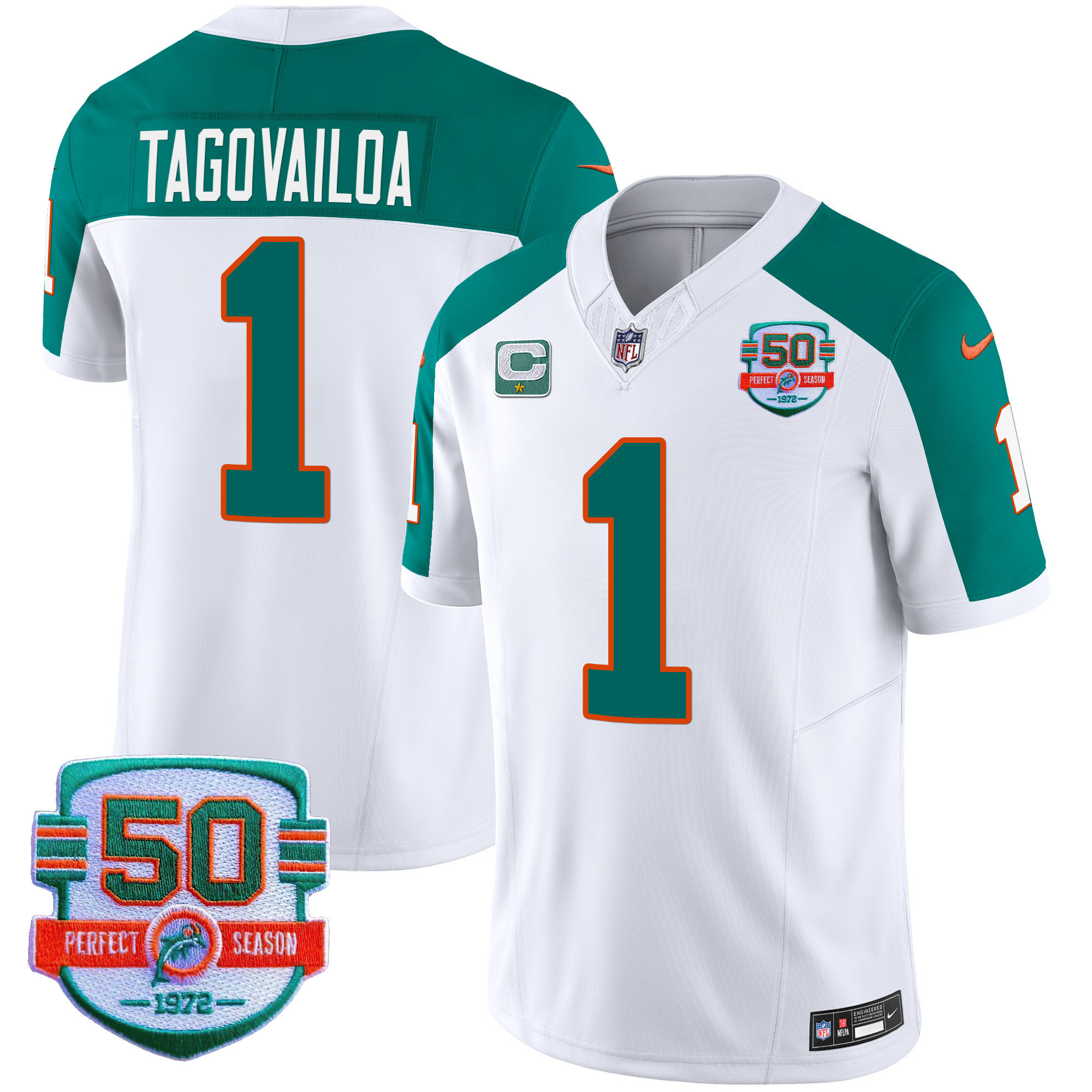 Tua Tagovailoa Men's Miami Dolphins Throwback Vapor Inverted Jersey - All Stitched 