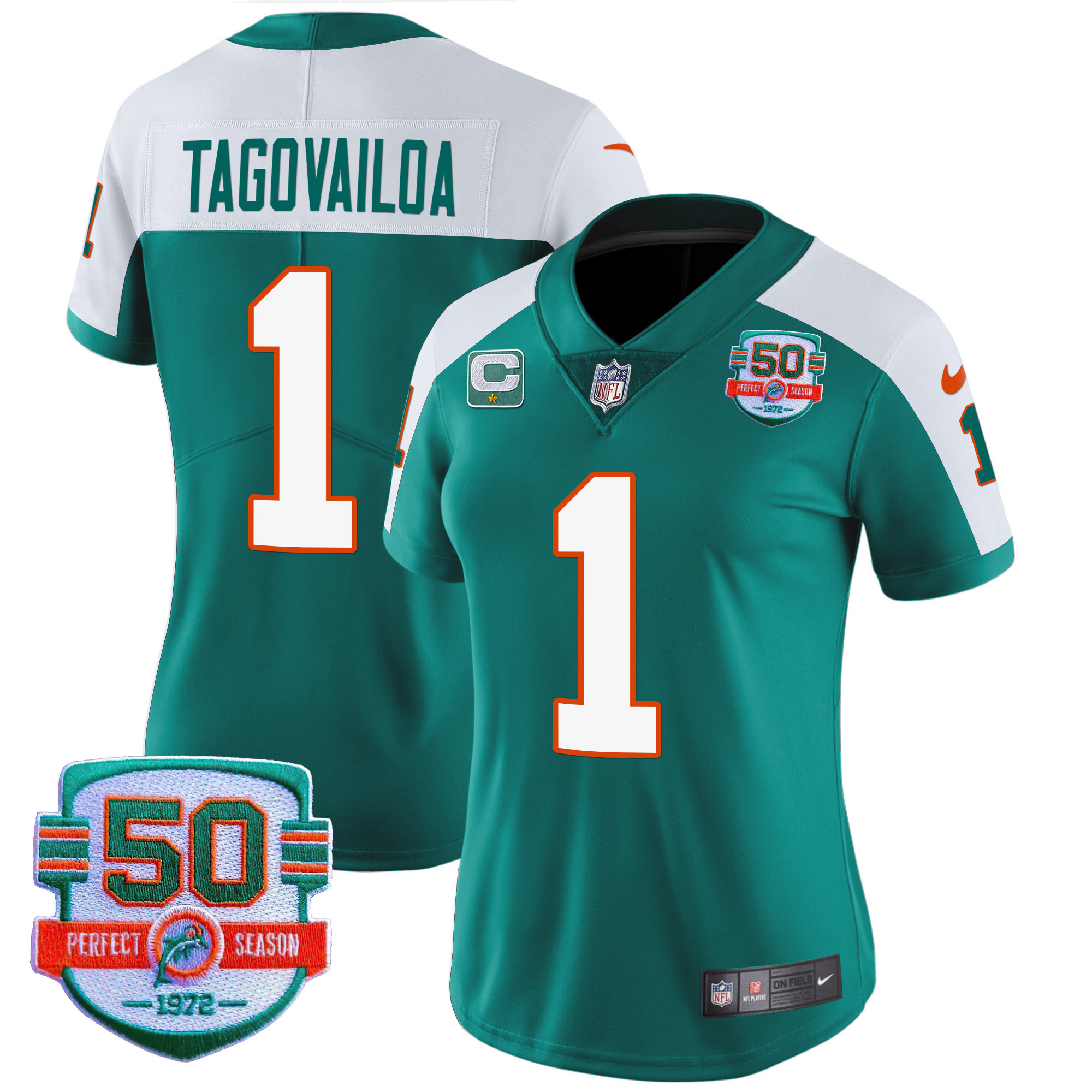 Tua Tagovailoa Women's Miami Dolphins Throwback Vapor Alternate Jersey - All Stitched 