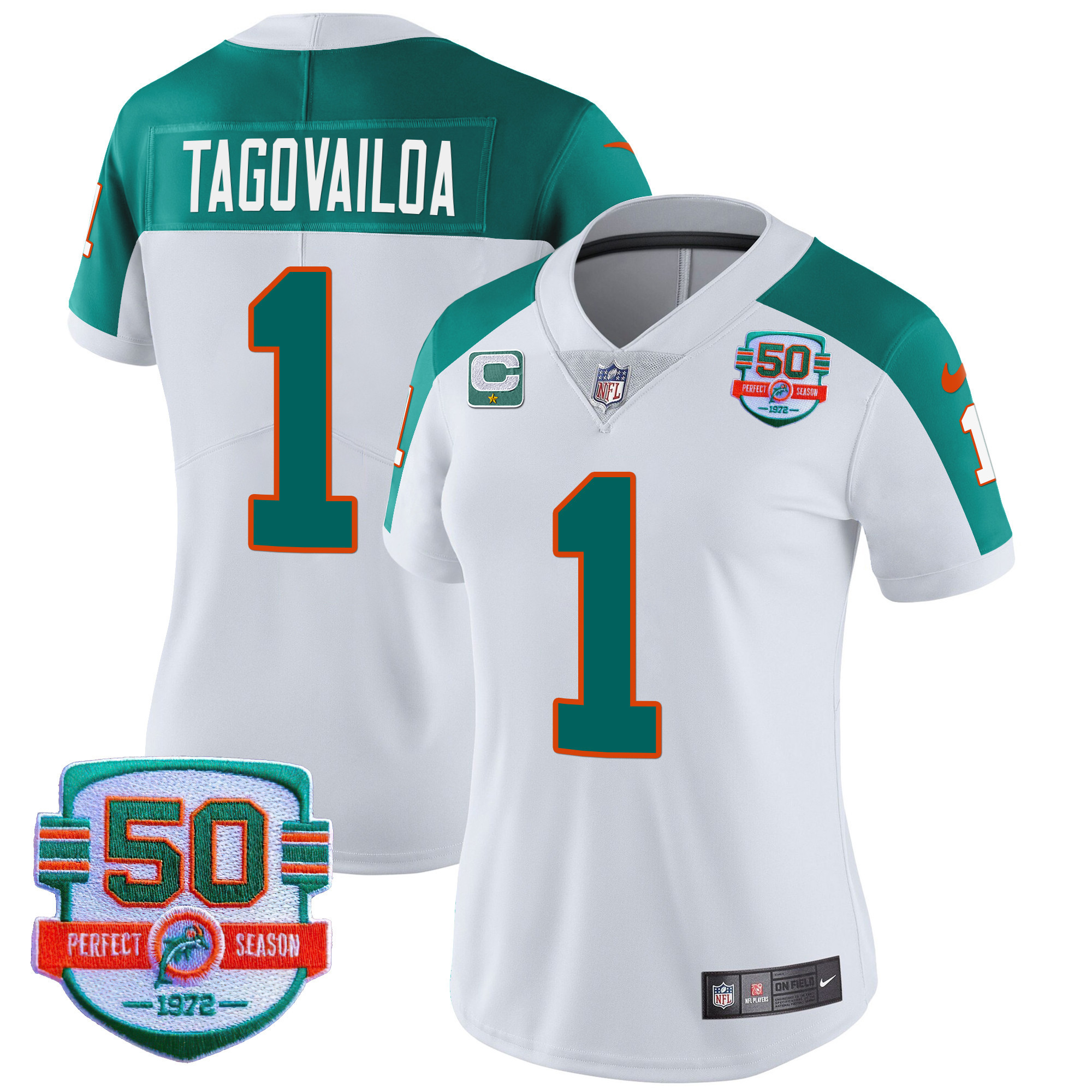 Tua Tagovailoa Women's Miami Dolphins Throwback Vapor Inverted Jersey - All Stitched 