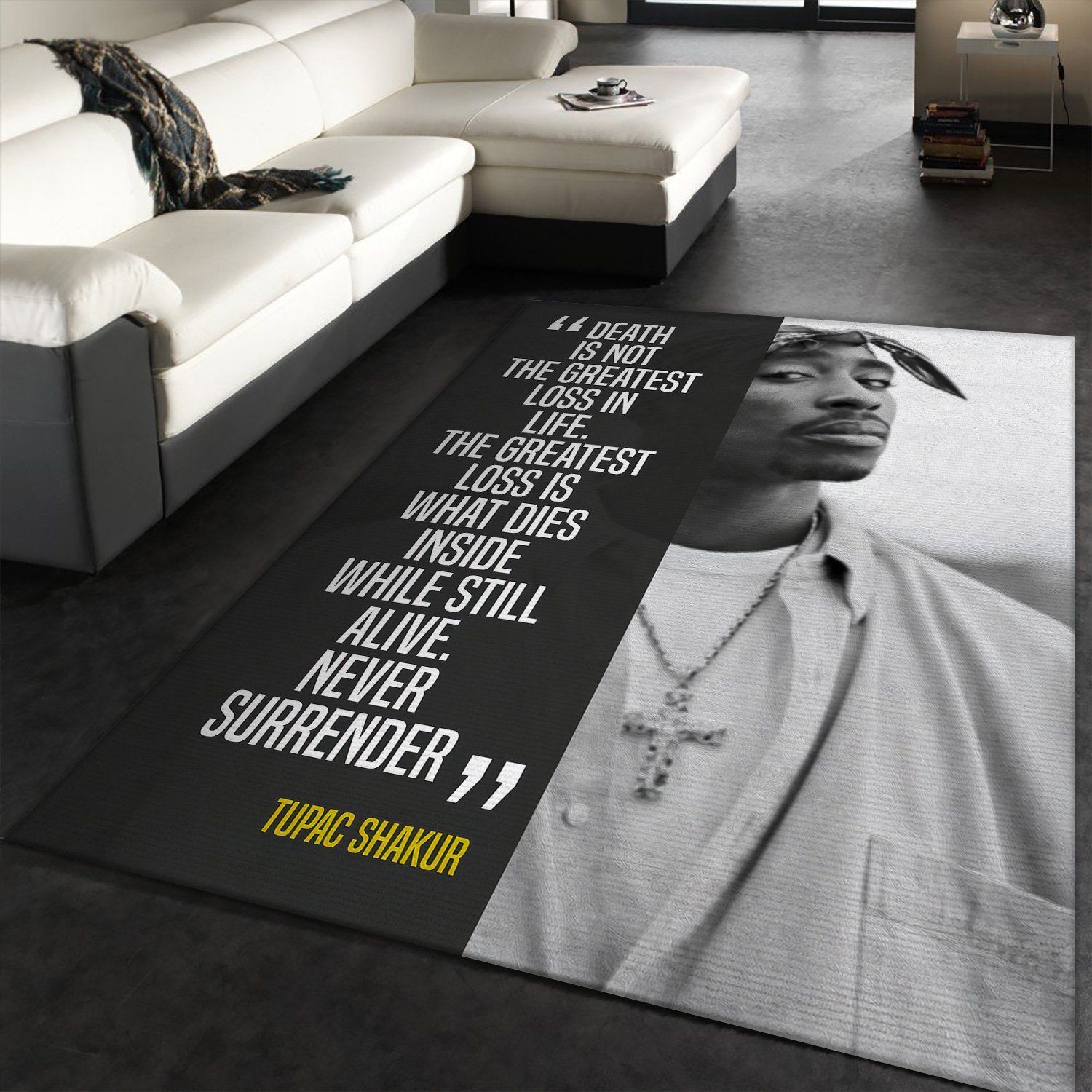 Tupac Shakur Music Rectangle Rug – Custom Size And Printing
