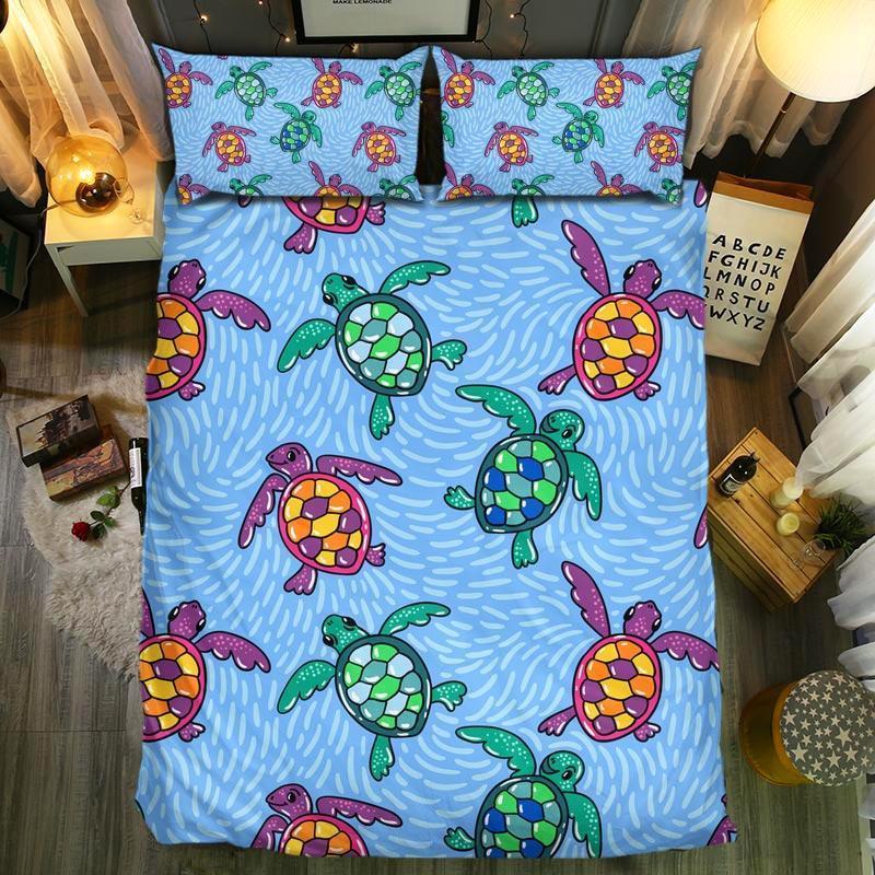 Turtle 3D Customized Duvet Cover Bedding Set