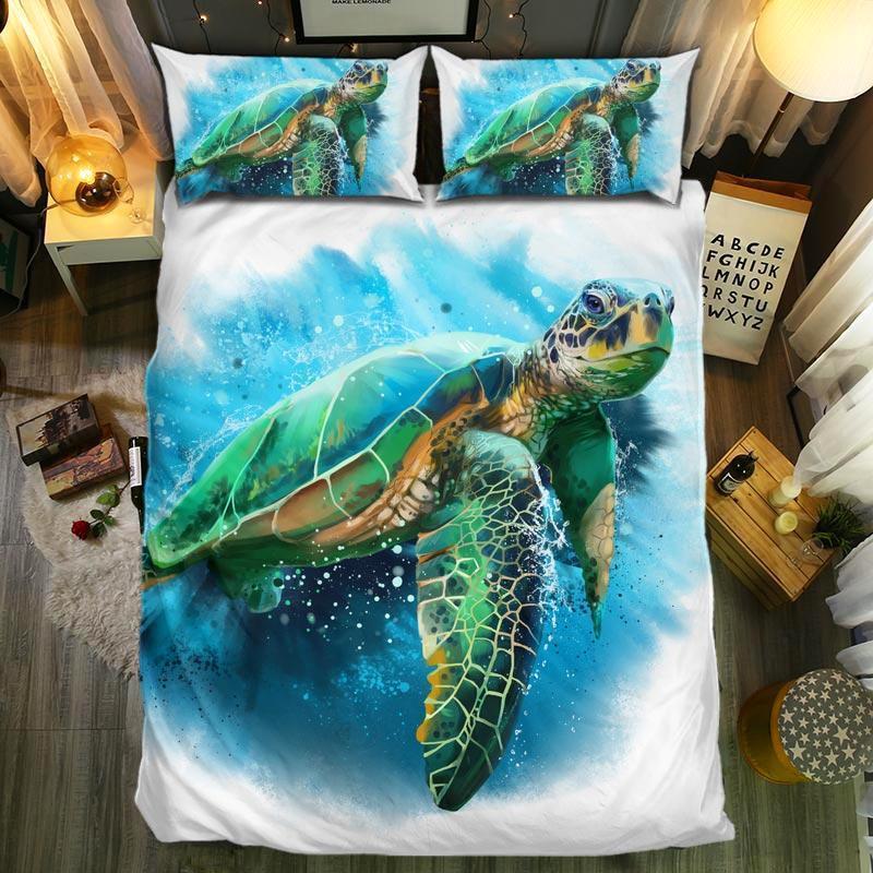 Turtle 3D Customized Duvet Cover Bedding Set