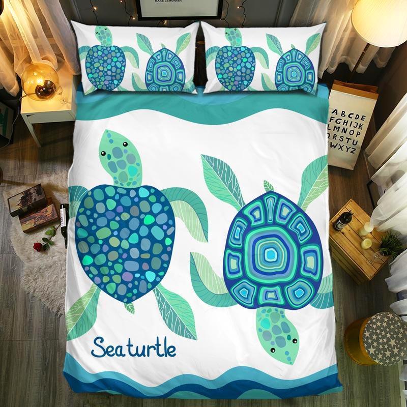 Turtle 3D Customized Duvet Cover Bedding Set