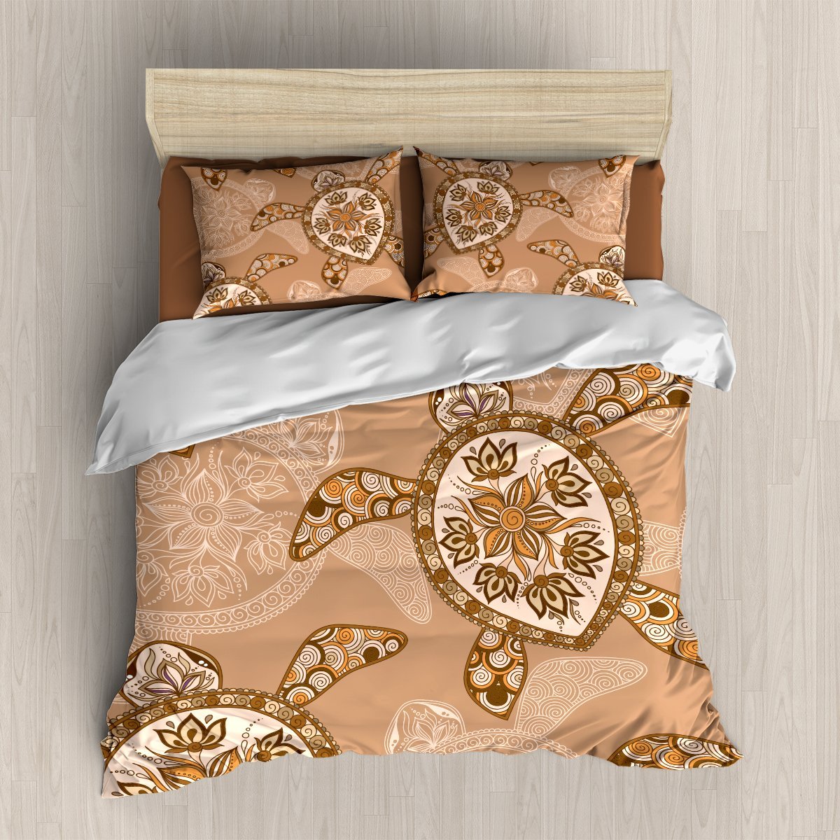 Turtle Pattern 3D Customized Duvet Cover Bedding Set