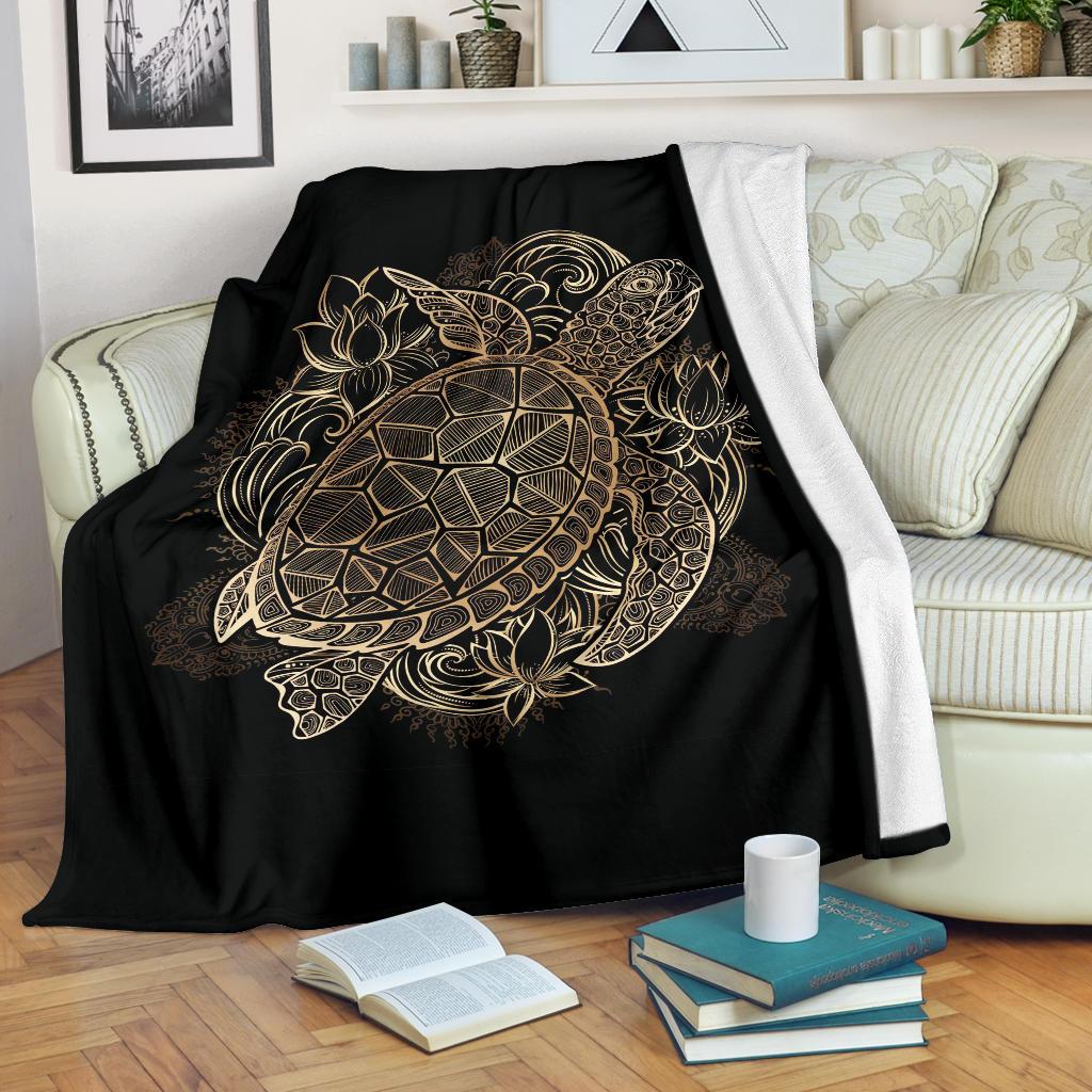 Turtle Sherpa Blanket Cozy Blanket Fleece Blanket