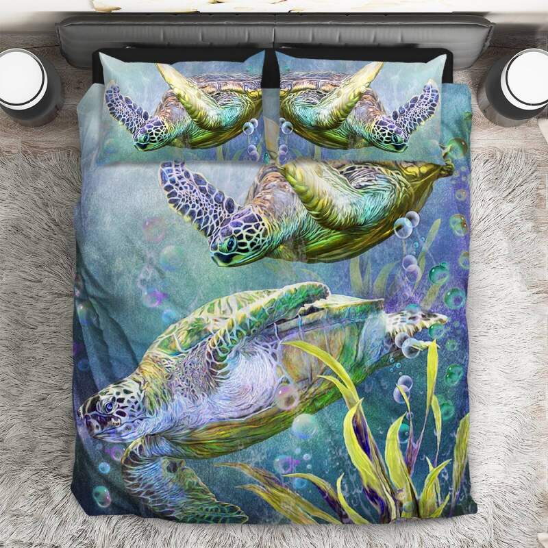 Turtle V2 3D Customized Duvet Cover Bedding Set