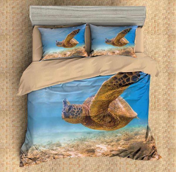Turtles 3D Customized Duvet Cover Bedding Set