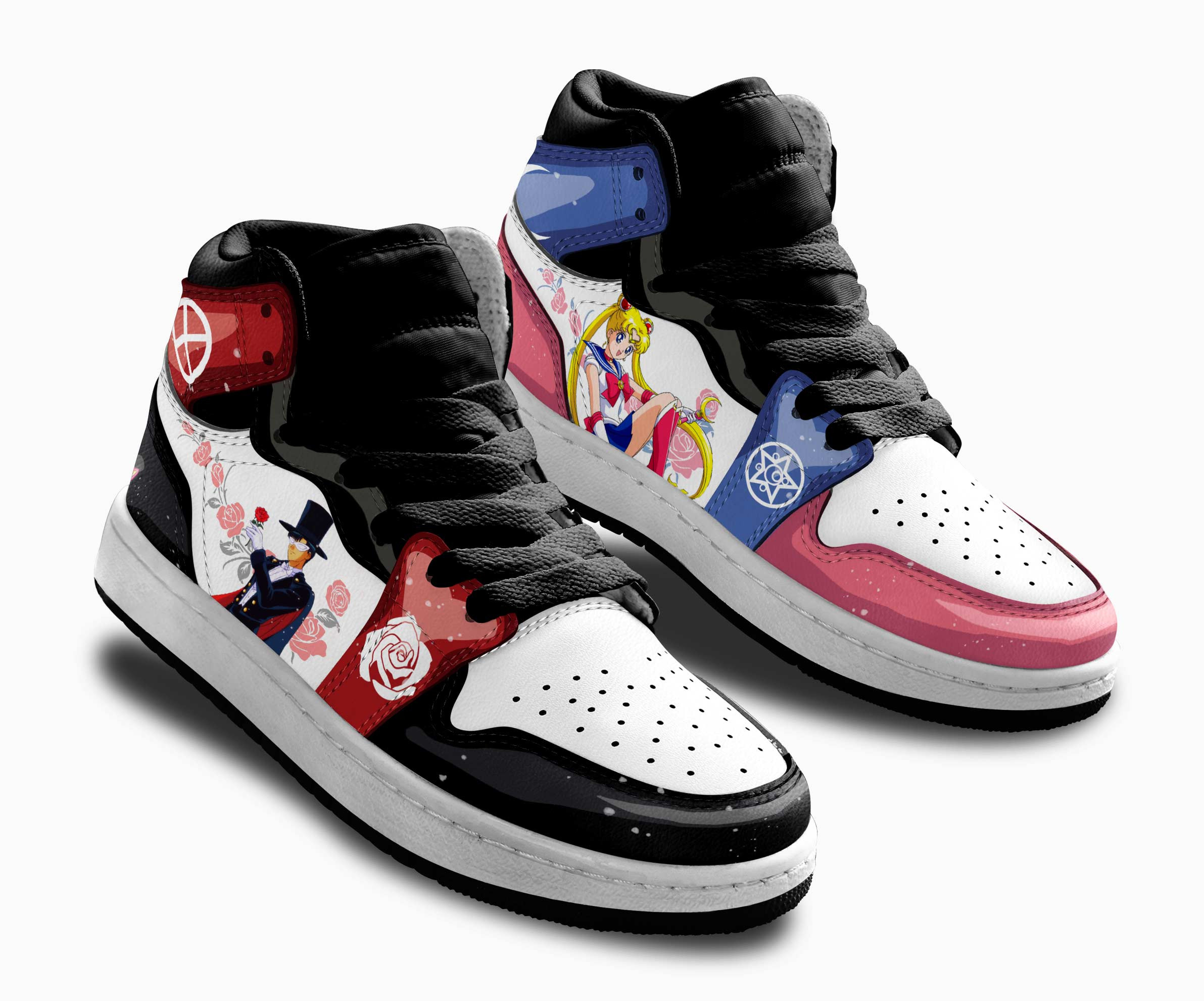Tuxedo Mask Usagi Tsukino Moon Kids Sneakers Custom Sailor Shoes For Kids