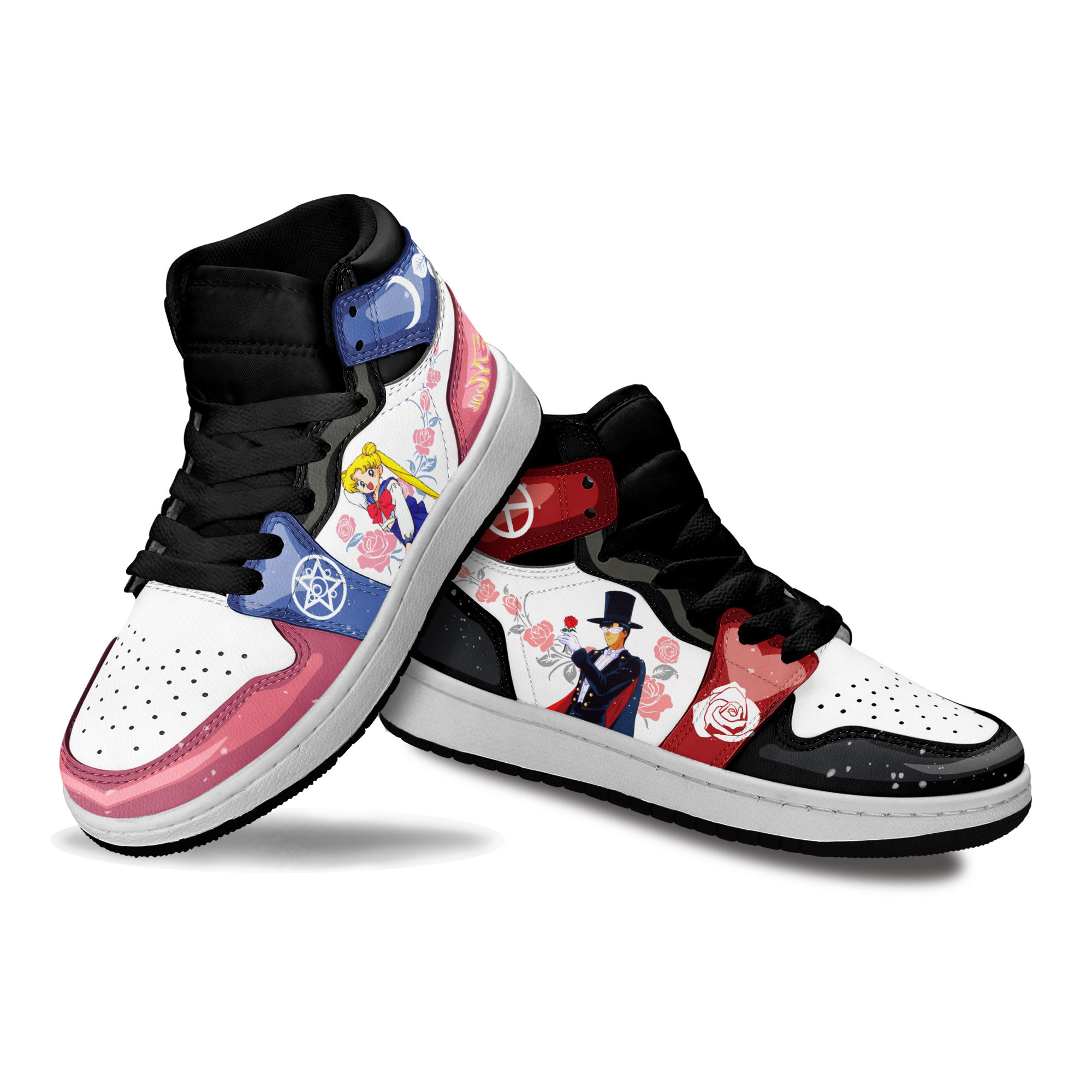 Tuxedo Mask Usagi Tsukino Moon Kids Sneakers Custom Sailor Shoes For Kids