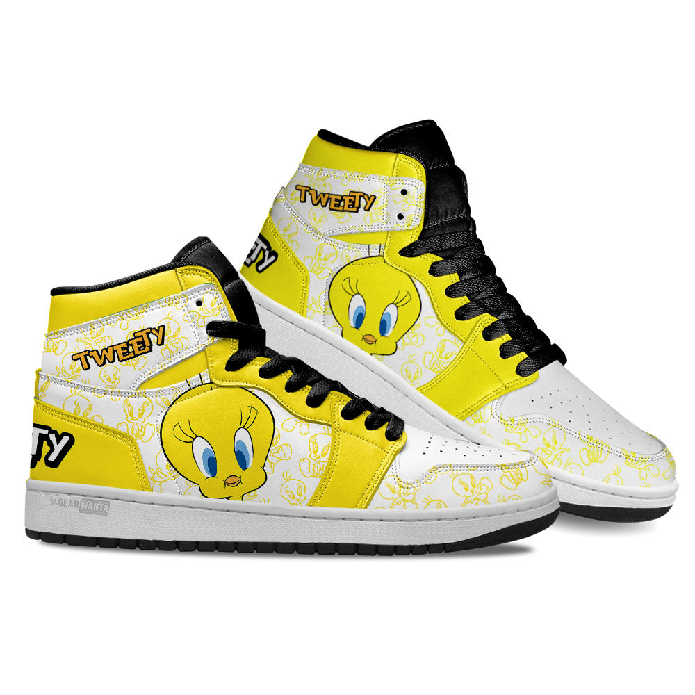 Tweety J1 Shoes For Cartoon Fans Sneakers, Air Jordan Hightop