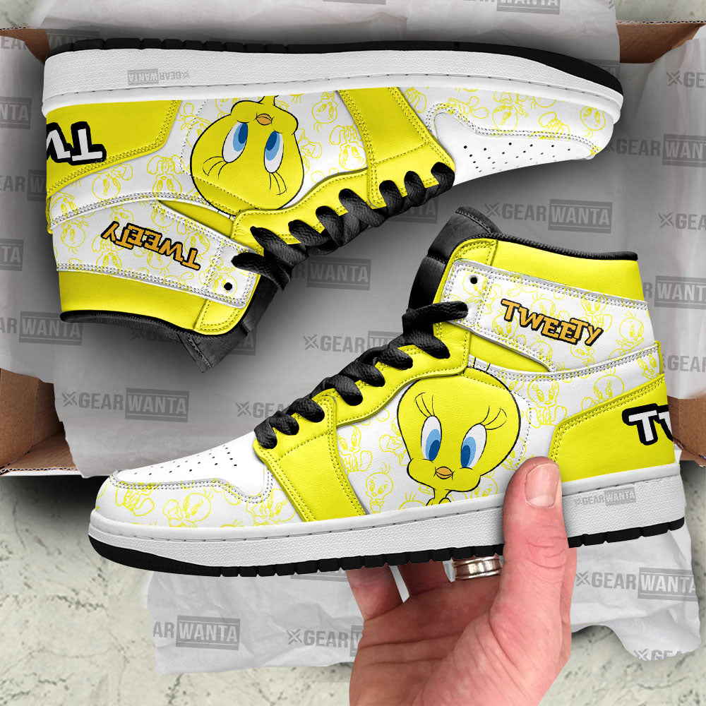 Tweety J1 Shoes For Cartoon Fans Sneakers, Air Jordan Hightop