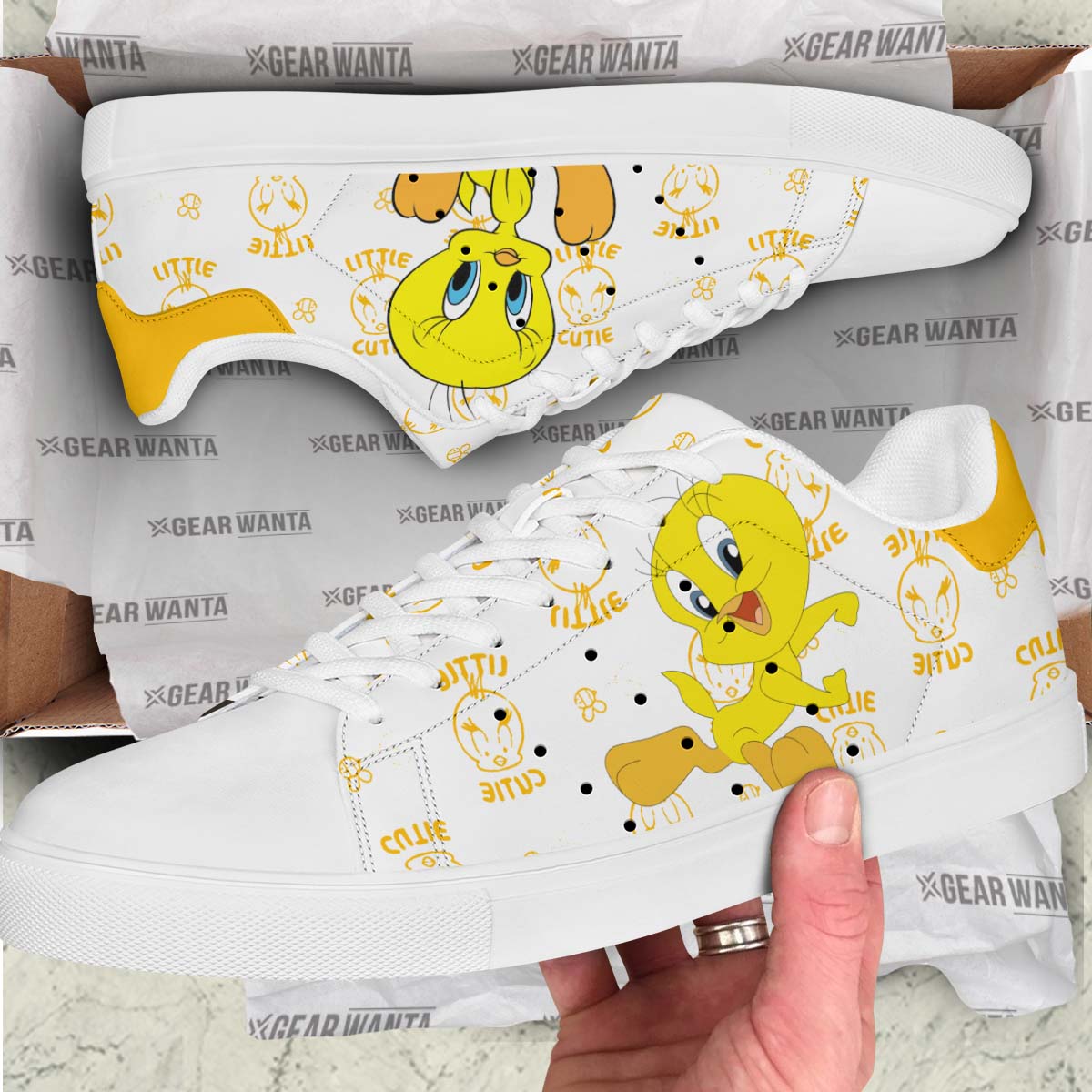 Tweety Skate Shoes Custom Looney Tunes Cartoon Sneakers