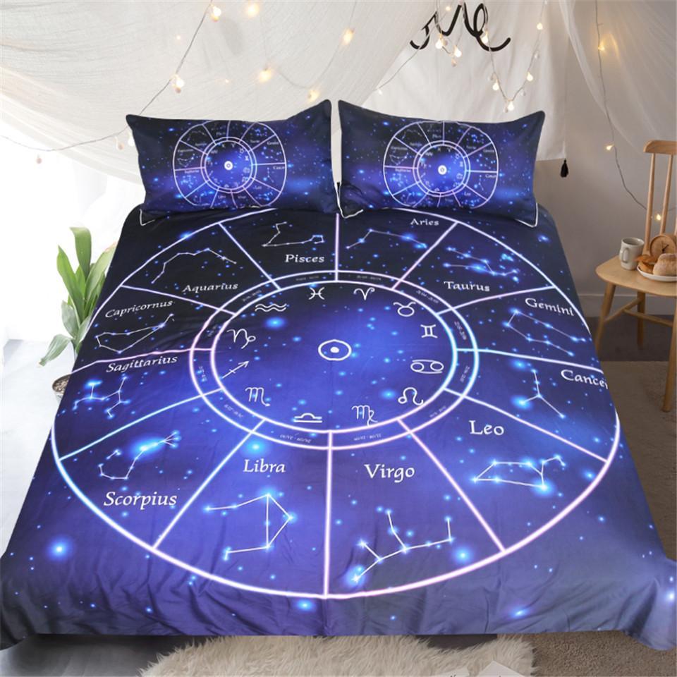 Twelve Constellations 3D Customized Duvet Cover Bedding Set
