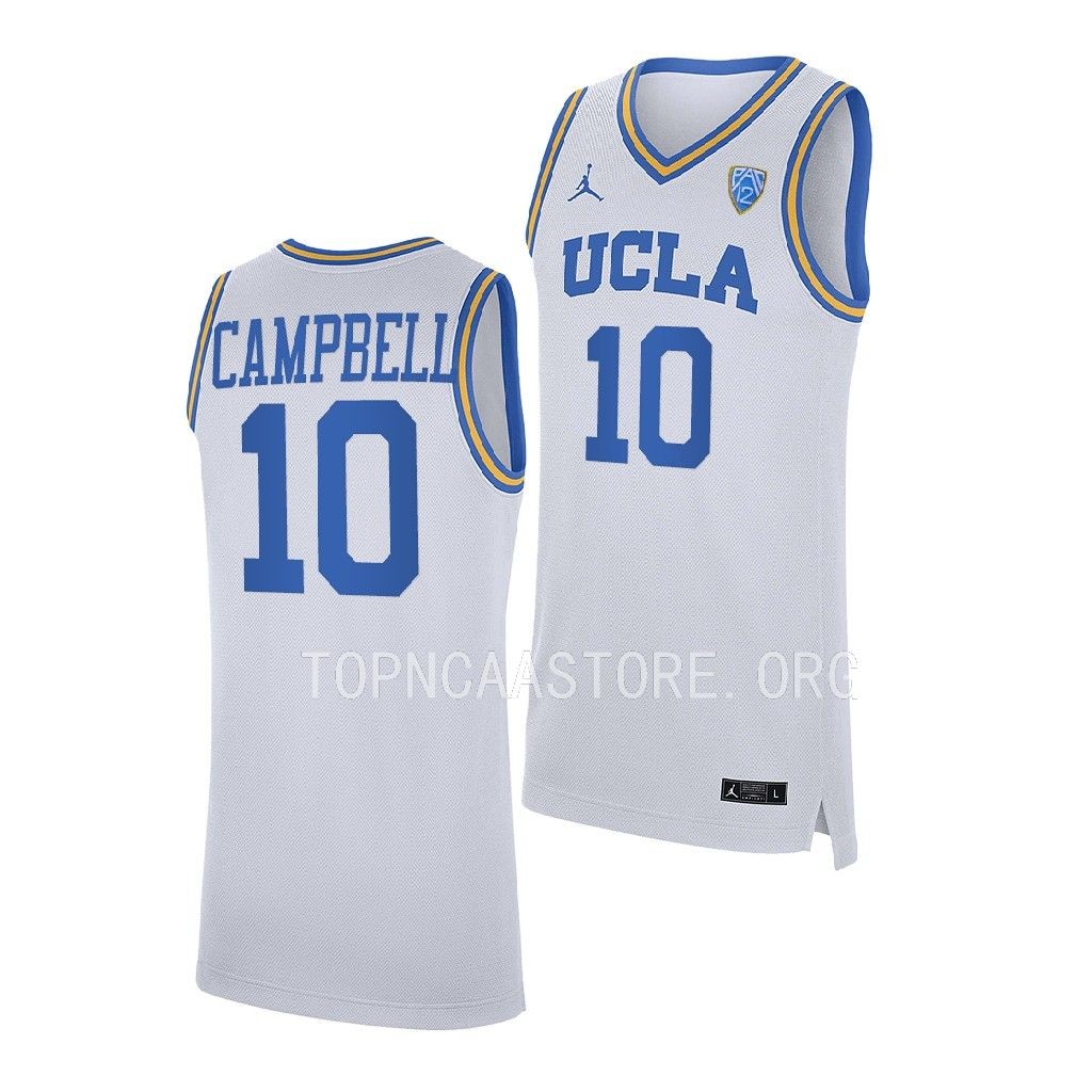 Tyger Campbell UCLA Bruins #10 White NCAA Jersey