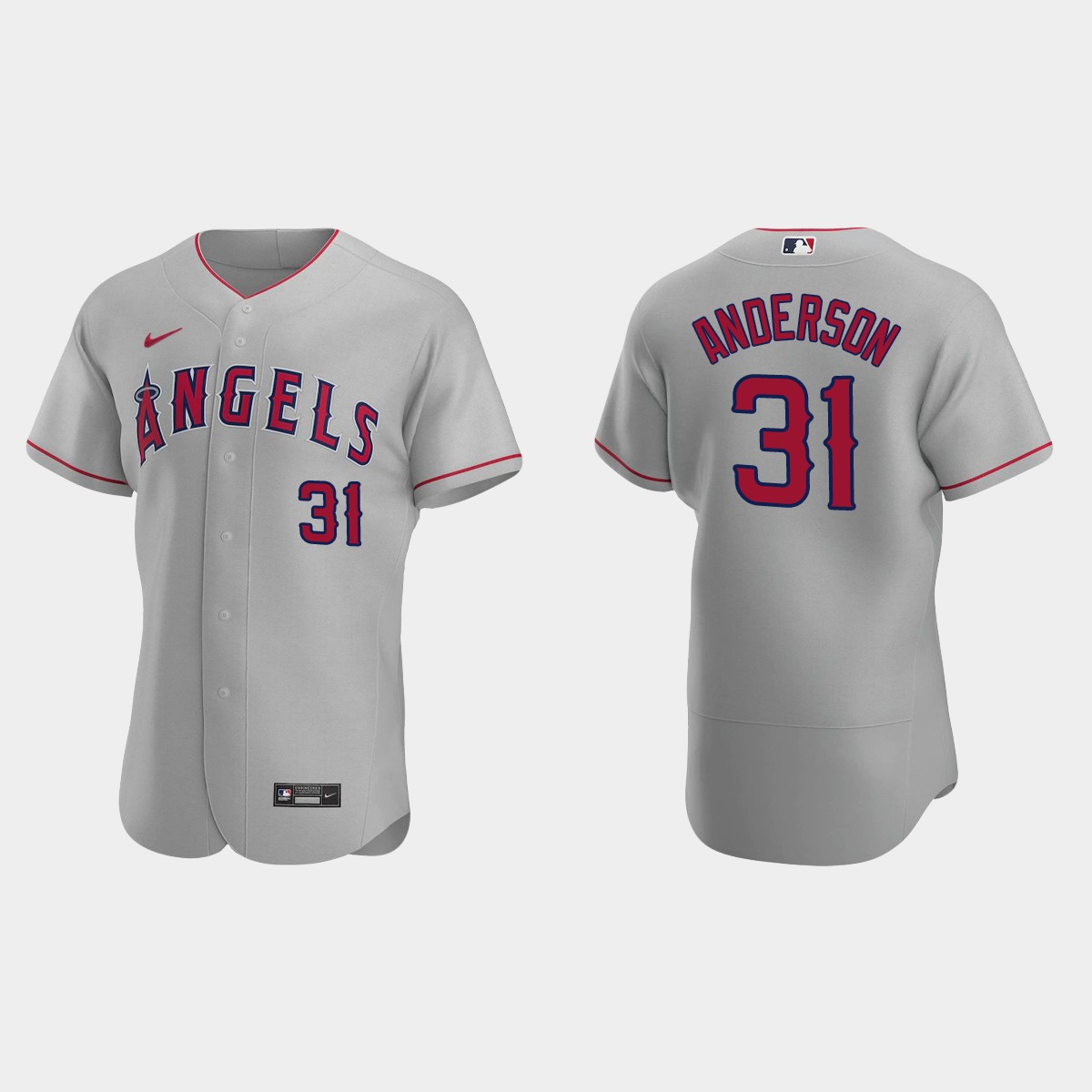 Tyler Anderson Los Angeles Angels Road Jersey - Gray