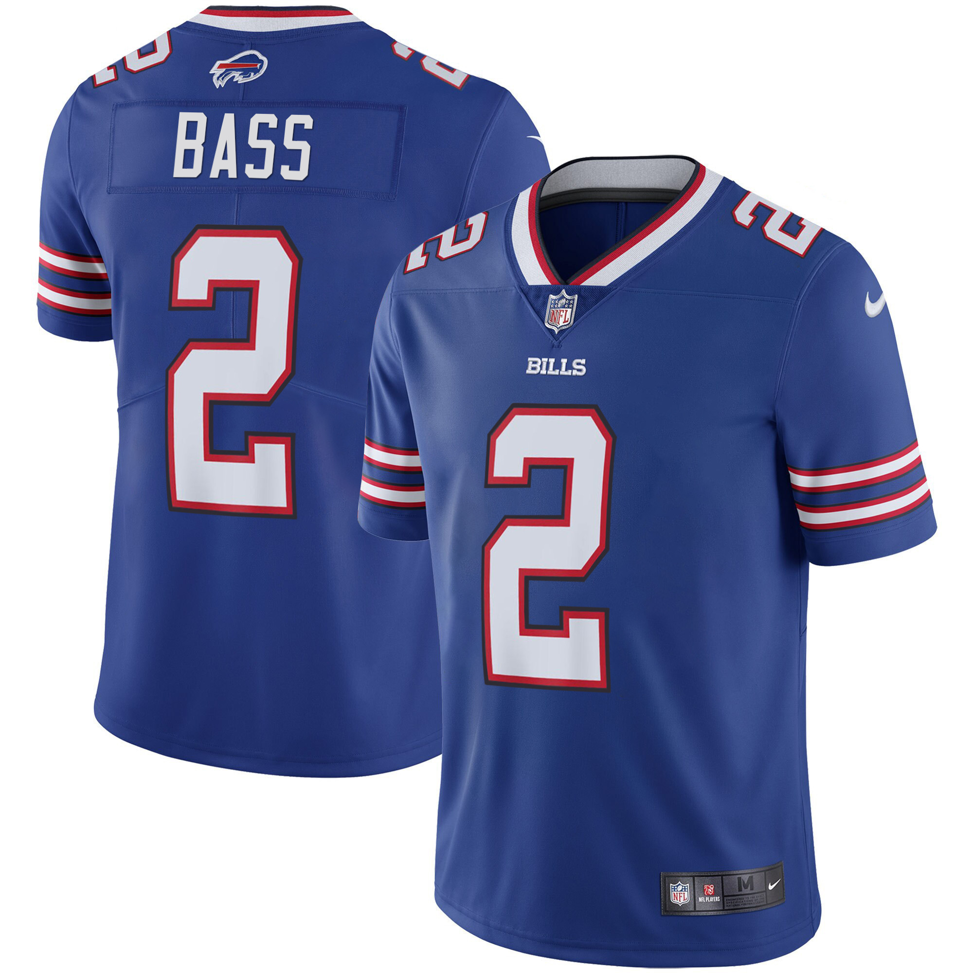 Tyler Bass Men's Buffalo Bills Throwback White Jersey - All Stitched 
