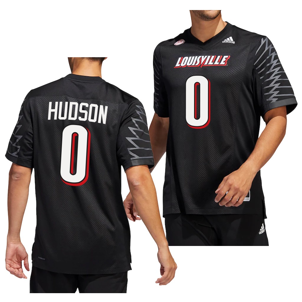Tyler Hudson Louisville Cardinals #0 Black Jersey 2022-23 Premier Men's Uniform