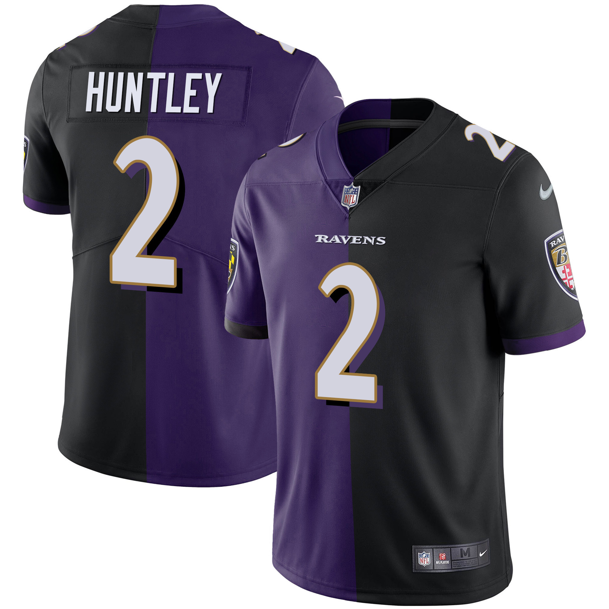 Tyler Huntley Baltimore Ravens Split Vapor  Jersey All Stitched
