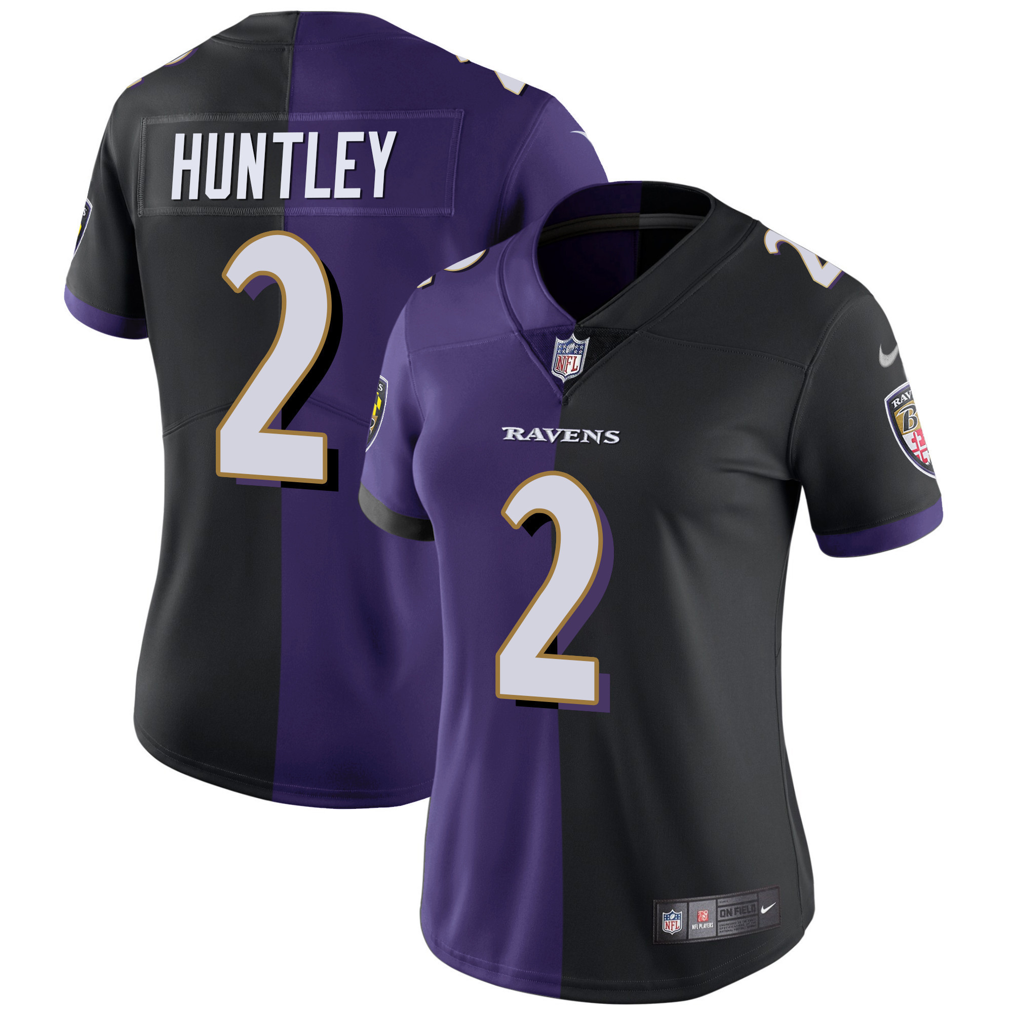 Tyler Huntley Baltimore Ravens Split Vapor  Jersey All Stitched