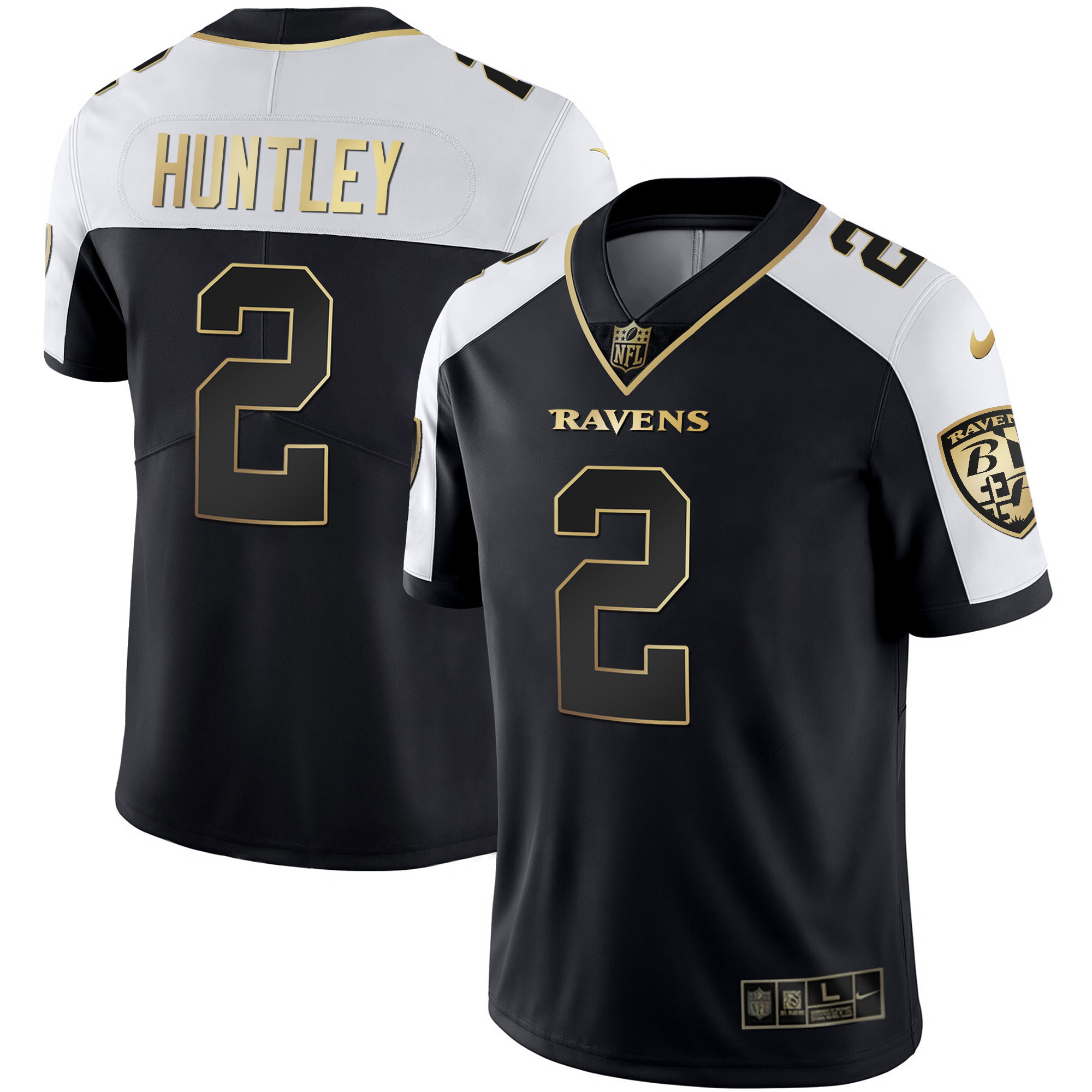 Tyler Huntley Men's Baltimore Ravens Gold Vapor Alternate Jersey All Stitched