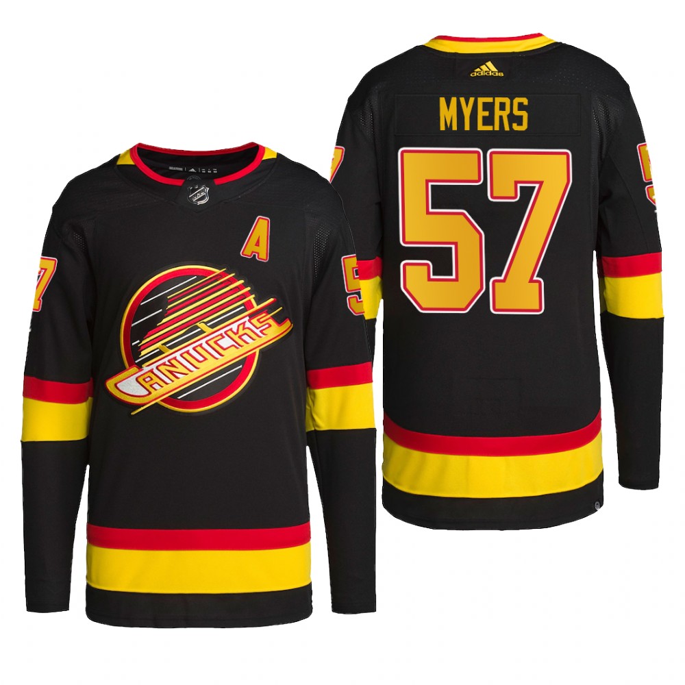 Tyler Myers Vancouver Canucks Retro Jersey 2022 Black #57 Primegreen Pro Uniform