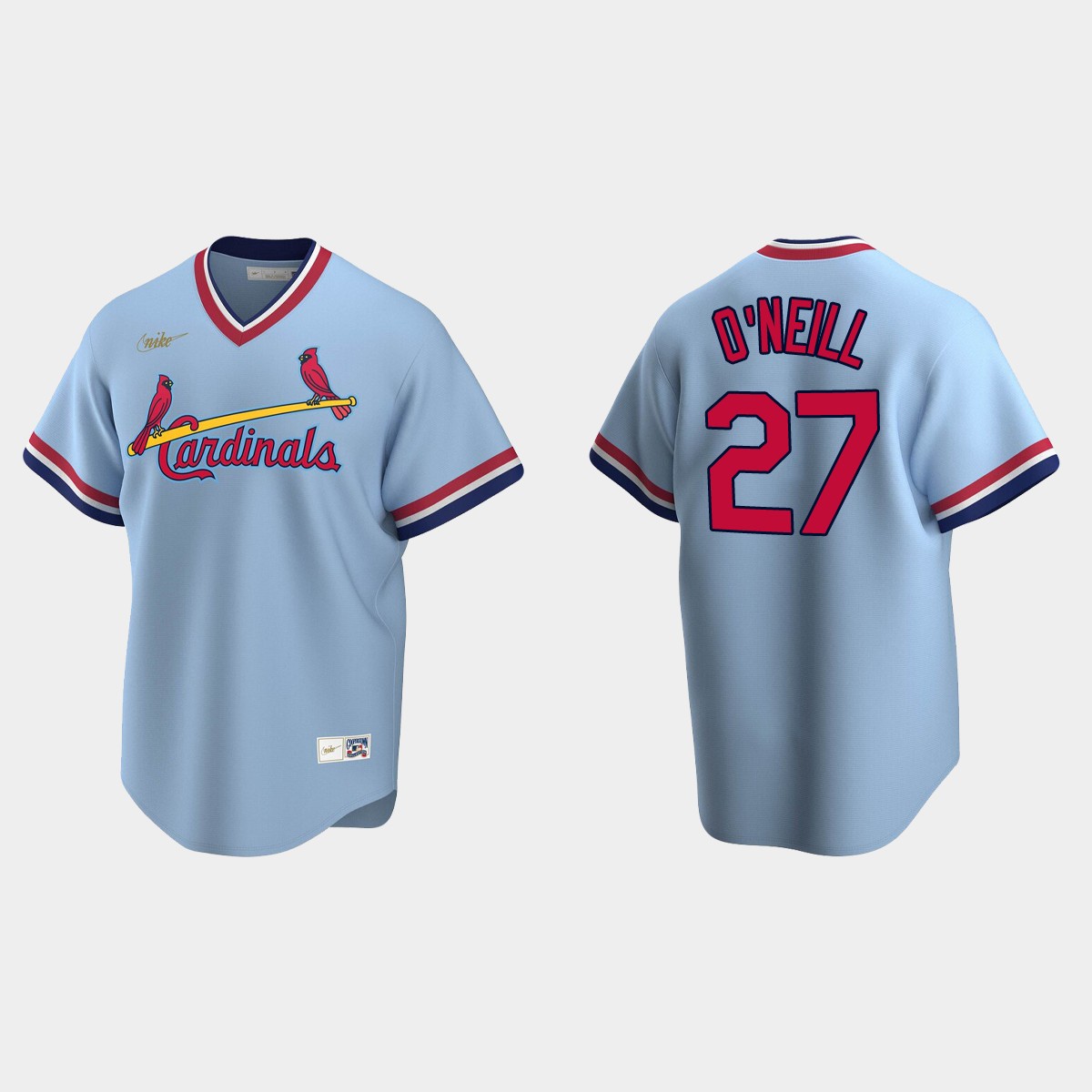 Tyler O'Neill #27 St. Louis Cardinals Cooperstown Collection Road Jersey - Light Blue