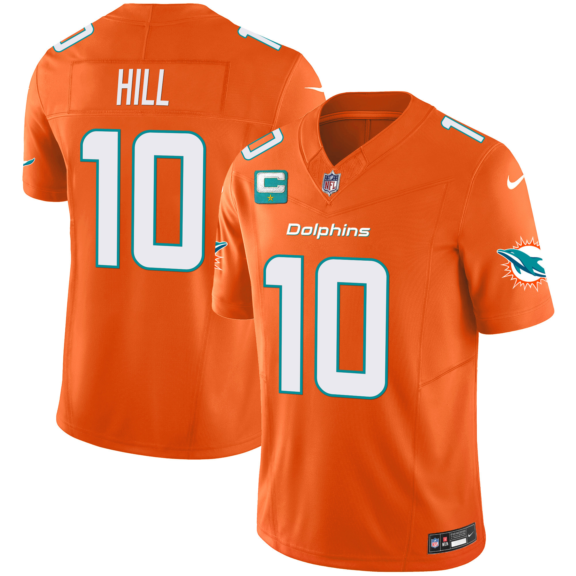 Tyreek Hill Men's Miami Dolphins Vapor Limited Orange Jersey - All Stitched 
