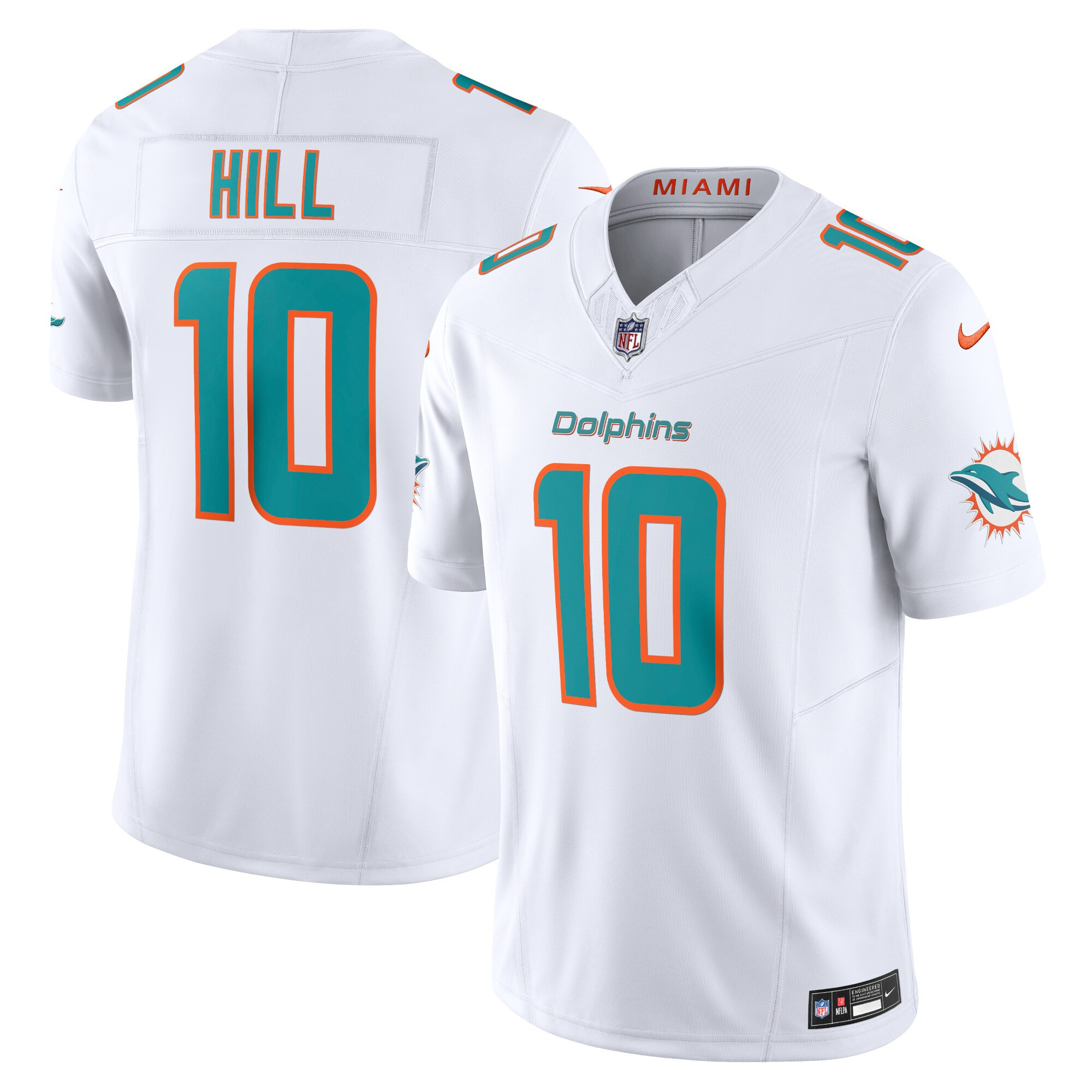Tyreek Hill Men's Miami Dolphins Vapor Limited White Jersey - All Stitched 