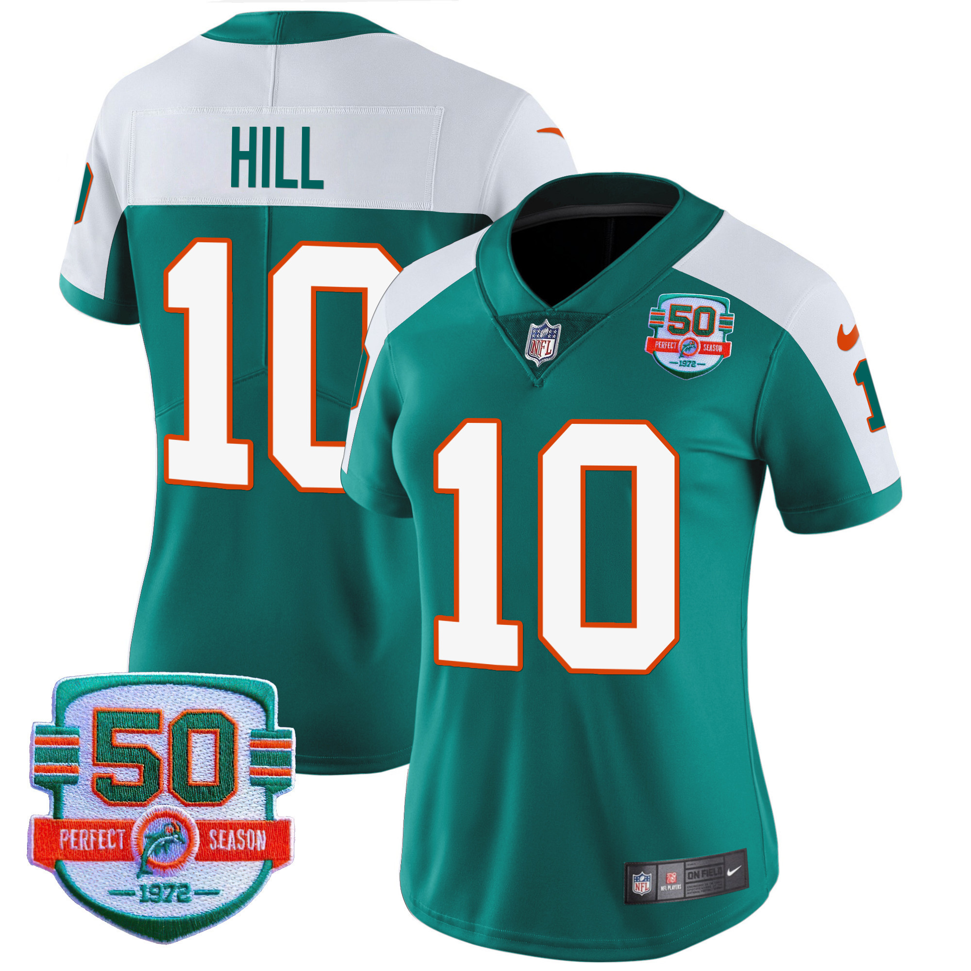 Tyreek Hill Women's Miami Dolphins Throwback Vapor Alternate Jersey - All Stitched 