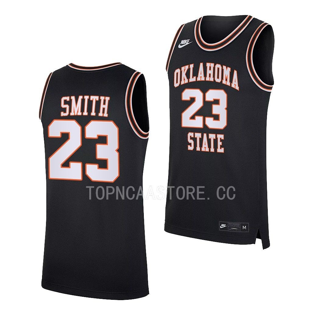 Tyreek Smith Oklahoma State Cowboys #23 Black Retro Jersey 2022-23