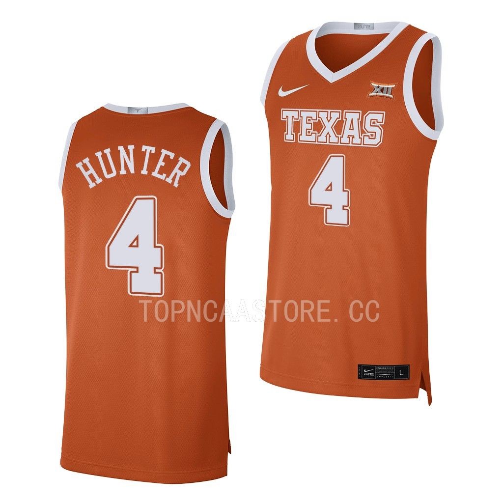 Tyrese Hunter #4 Texas Longhorns Limited Jersey 2022-23 Orange