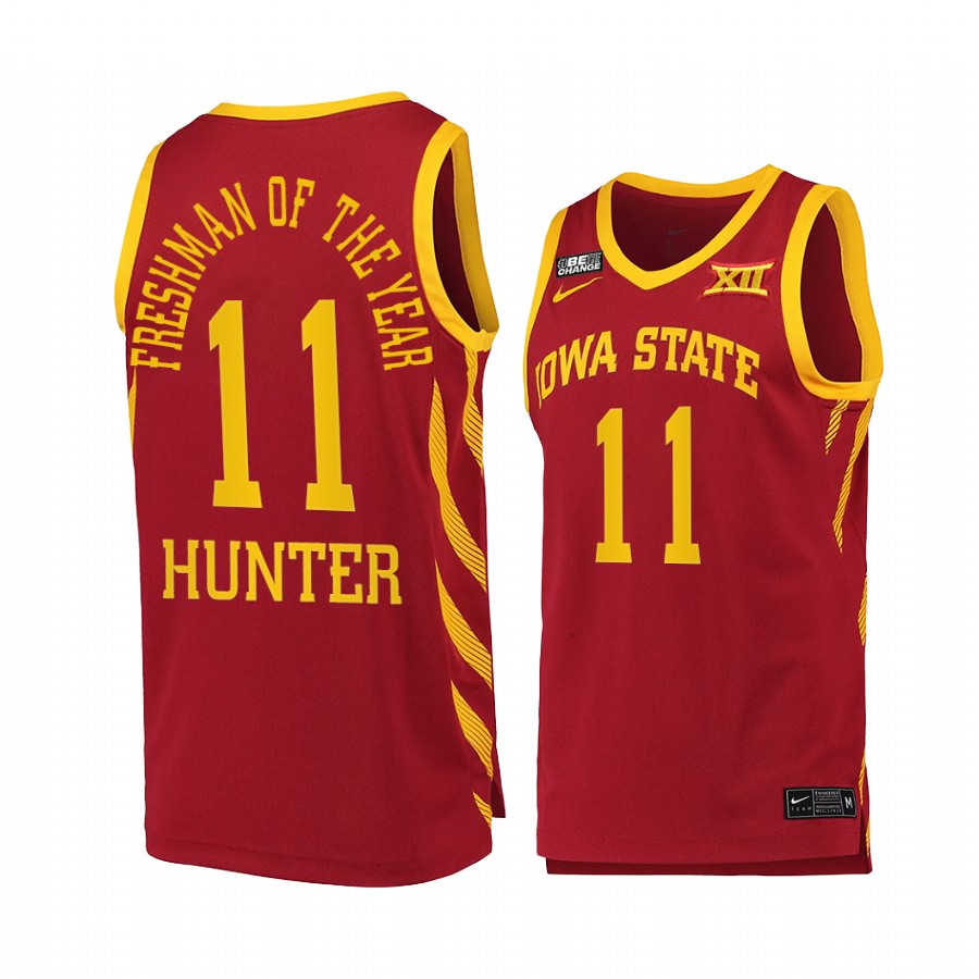 Tyrese Hunter Iowa State Cyclones Red Jersey Freshman of the Year 2022 Big 12