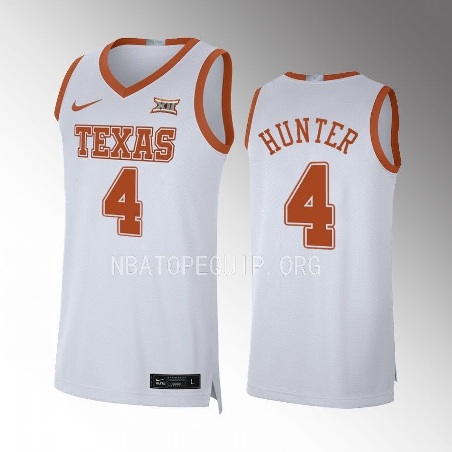 Tyrese Hunter Texas Longhorns White Jersey 2022-23 Limited