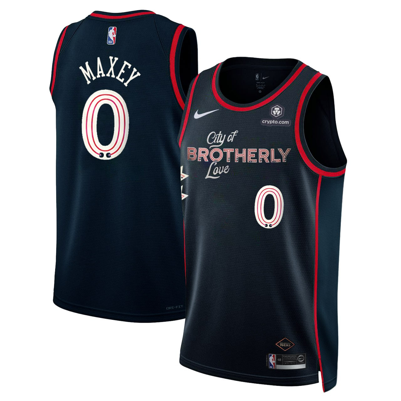 Tyrese Maxey Philadelphia 76ers City Edition 2024 Jersey - All Stitched