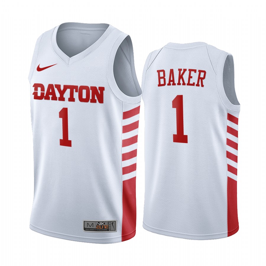 Tyrone Baker Dayton Flyers White Jersey 2022-23 College