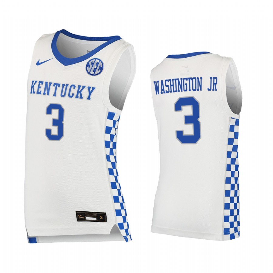 TyTy Washington Jr. Kentucky Wildcats White Jersey 2021-22 College
