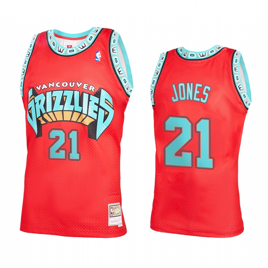 Tyus Jones 21 Memphis Grizzlies 2021 Reload 2.0 Red Jersey Throwback