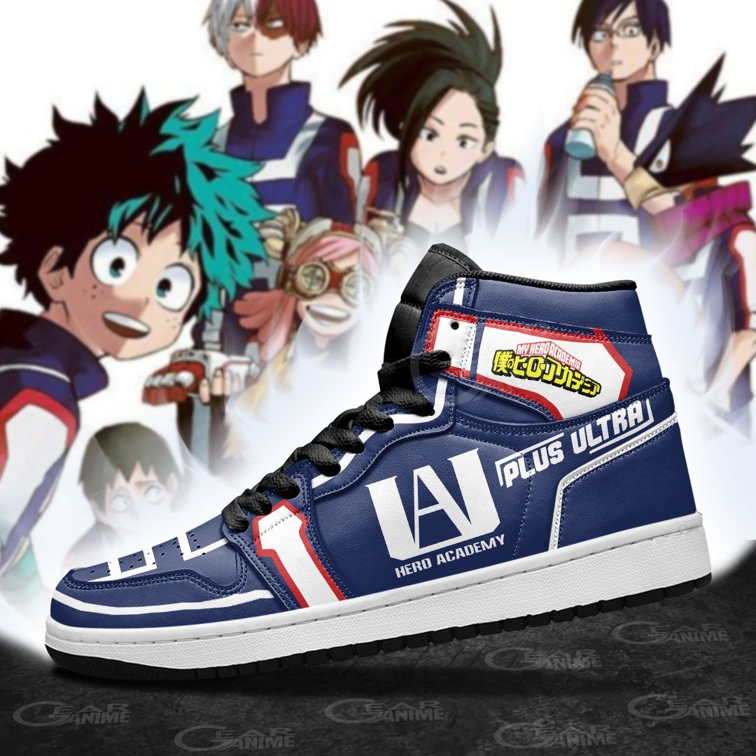UA High School Uniform JD1s Sneakers Plus Ultra MHA Anime Shoes, Air Jordan Hightop