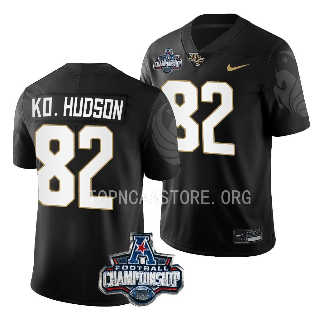 UCF Knights 2022 ACC Championship Alec Holler #82 Black Men's Jersey