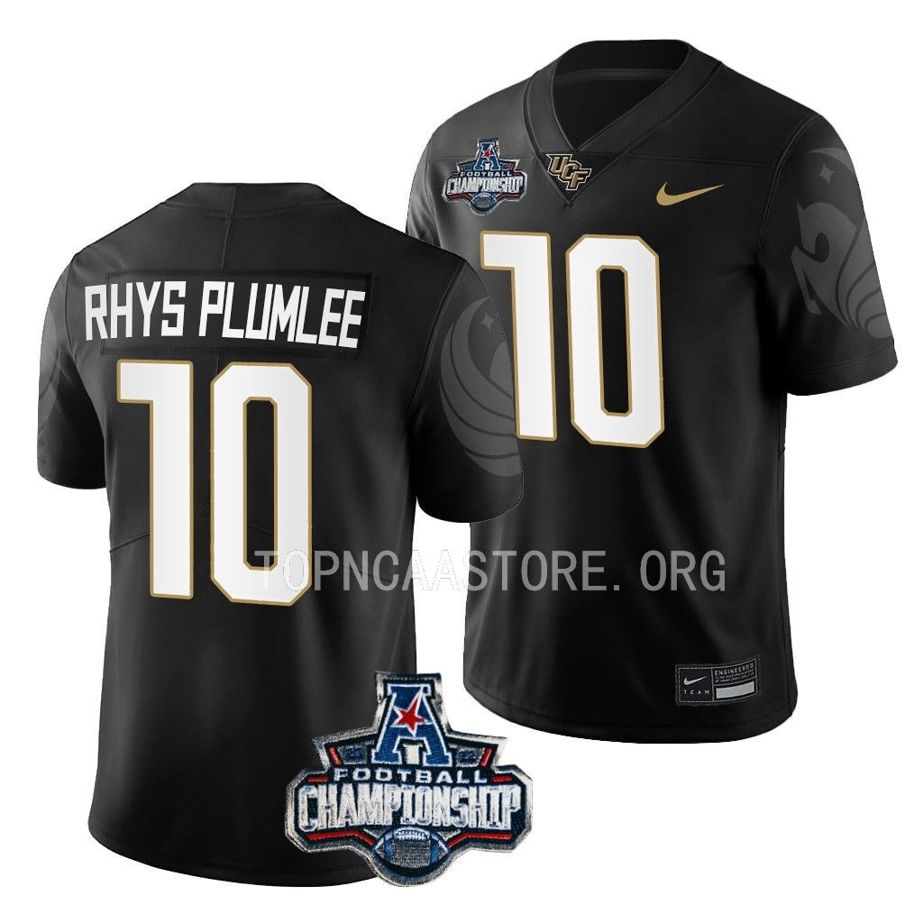 UCF Knights 2022 ACC Championship John Rhys Plumlee #10 Black Men's Jersey