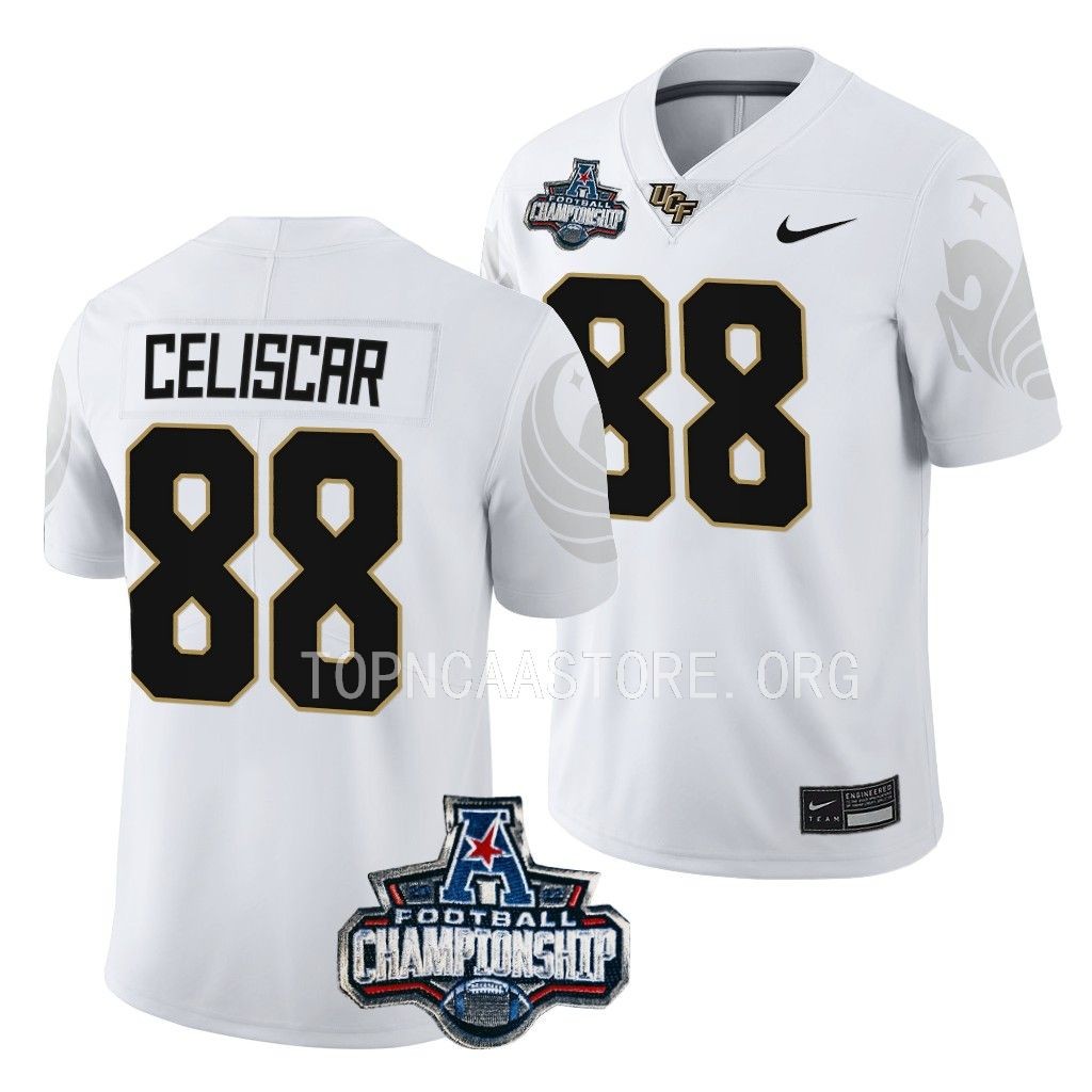 UCF Knights 2022 American Championship Josh Celiscar #88 White Men's Jersey
