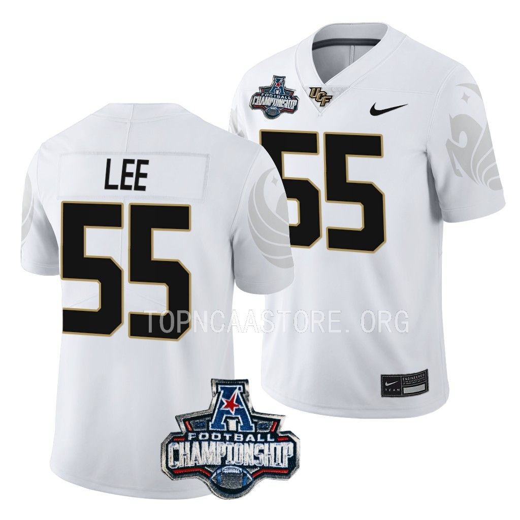 UCF Knights 2022 American Championship Matthew Lee #55 White Men's Jersey
