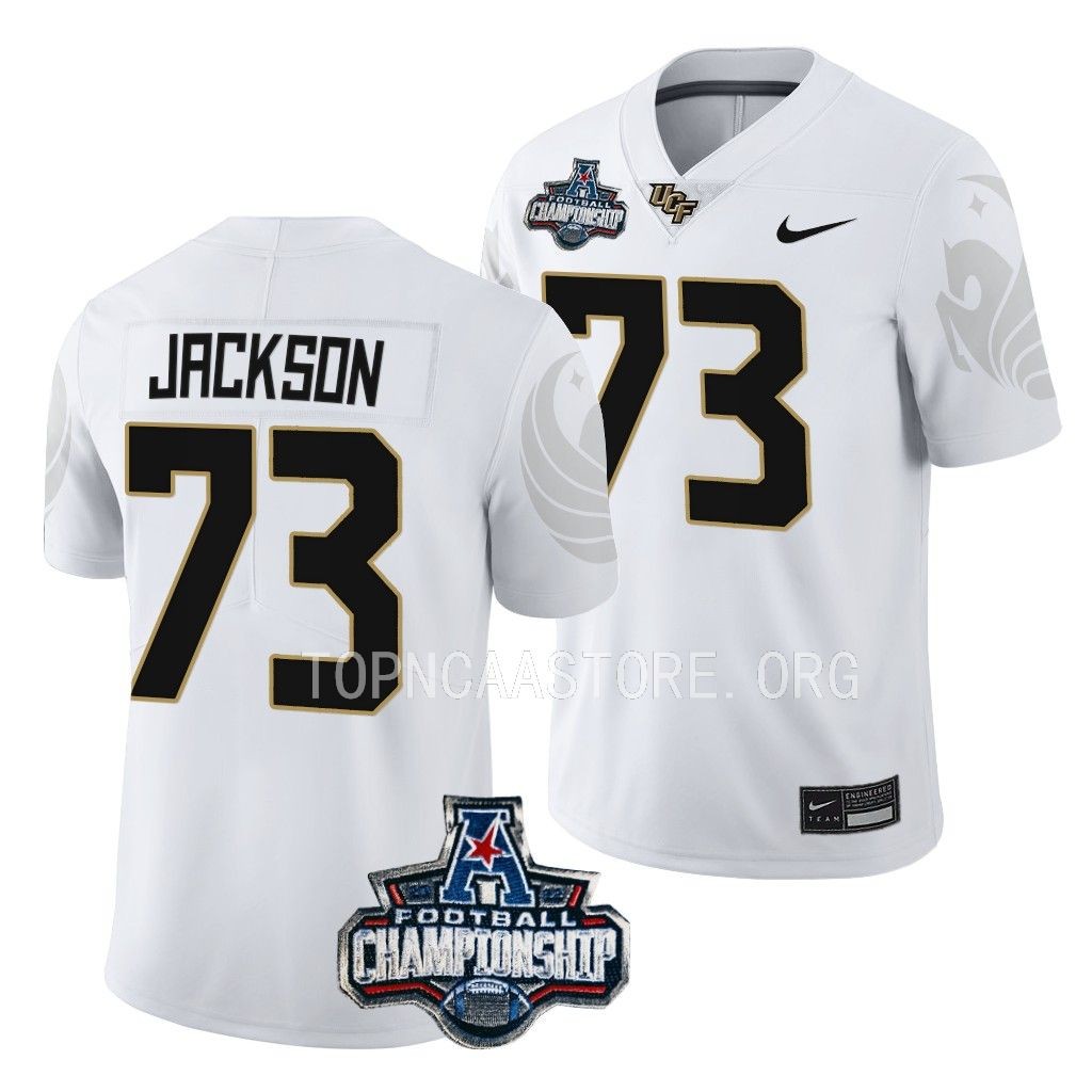 UCF Knights 2022 American Championship Samuel Jackson #73 White Men's Jersey