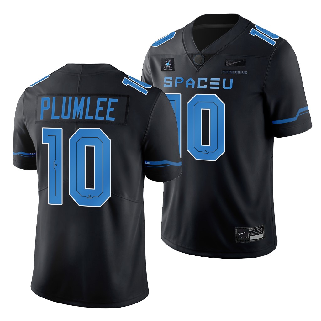 UCF Knights 2022 Space Game John Rhys Plumlee #10 Black Men's SpaceU Legend Jersey