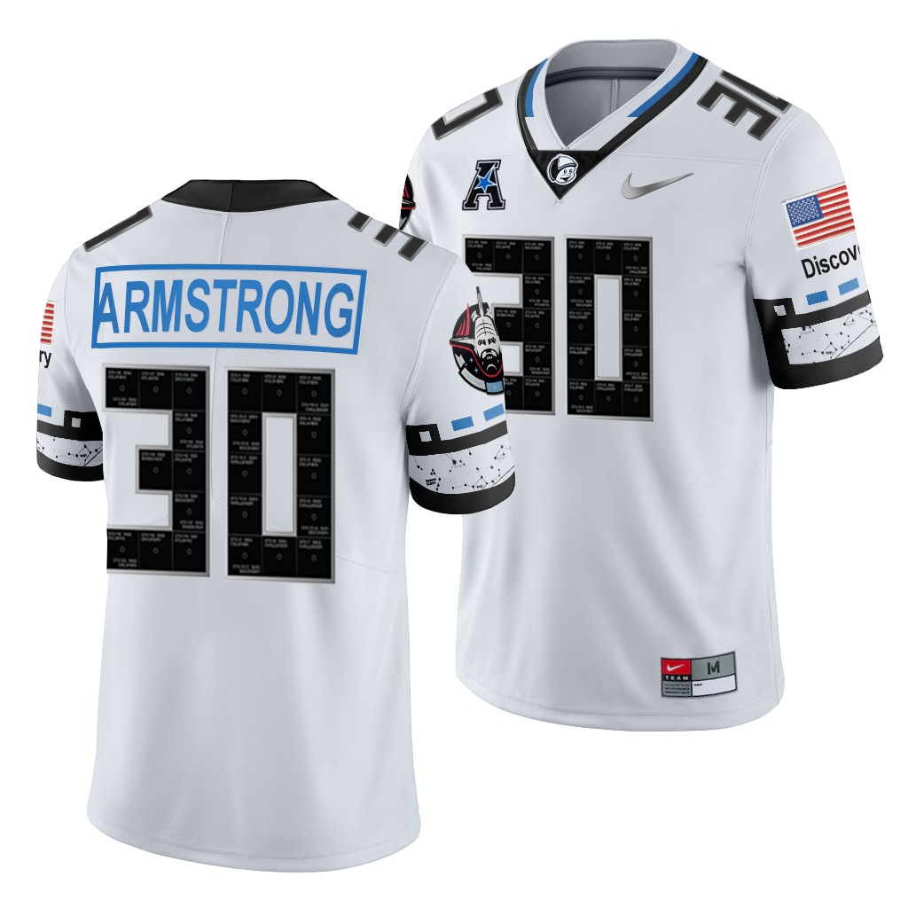 UCF Knights Bryson Armstrong 30 White 2021-22 Space Game College Jersey Men