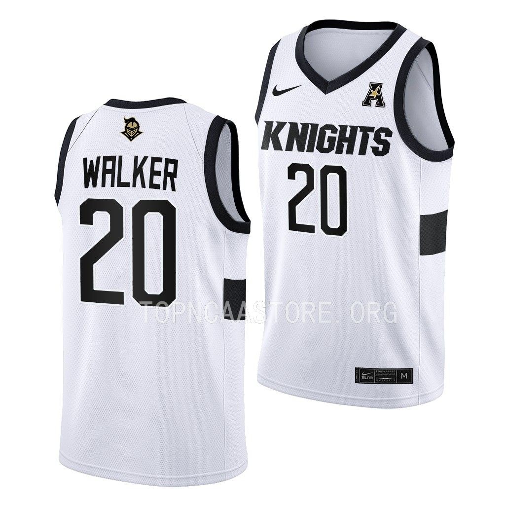 UCF Knights C.J. Walker College Home uniform White #20 Jersey 2022-23